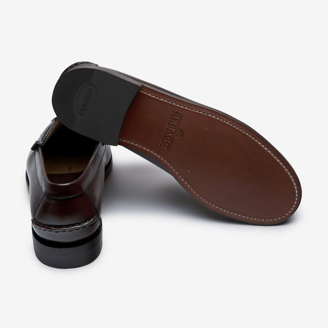 Burgunderbraune Herren Business Mokassin Loafer mit Ledersohle main