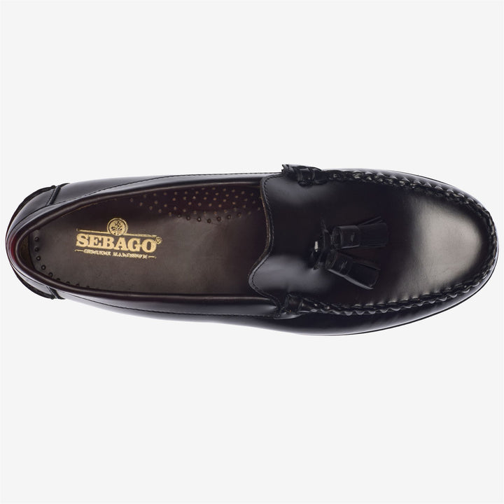 Burgundy Brown Men's Business Moccasin Loafers with Leather Sole 4