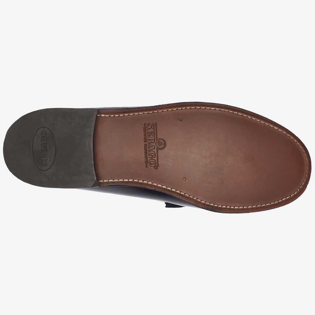 Burgundy Brown Men's Business Moccasin Loafers with Leather Sole main