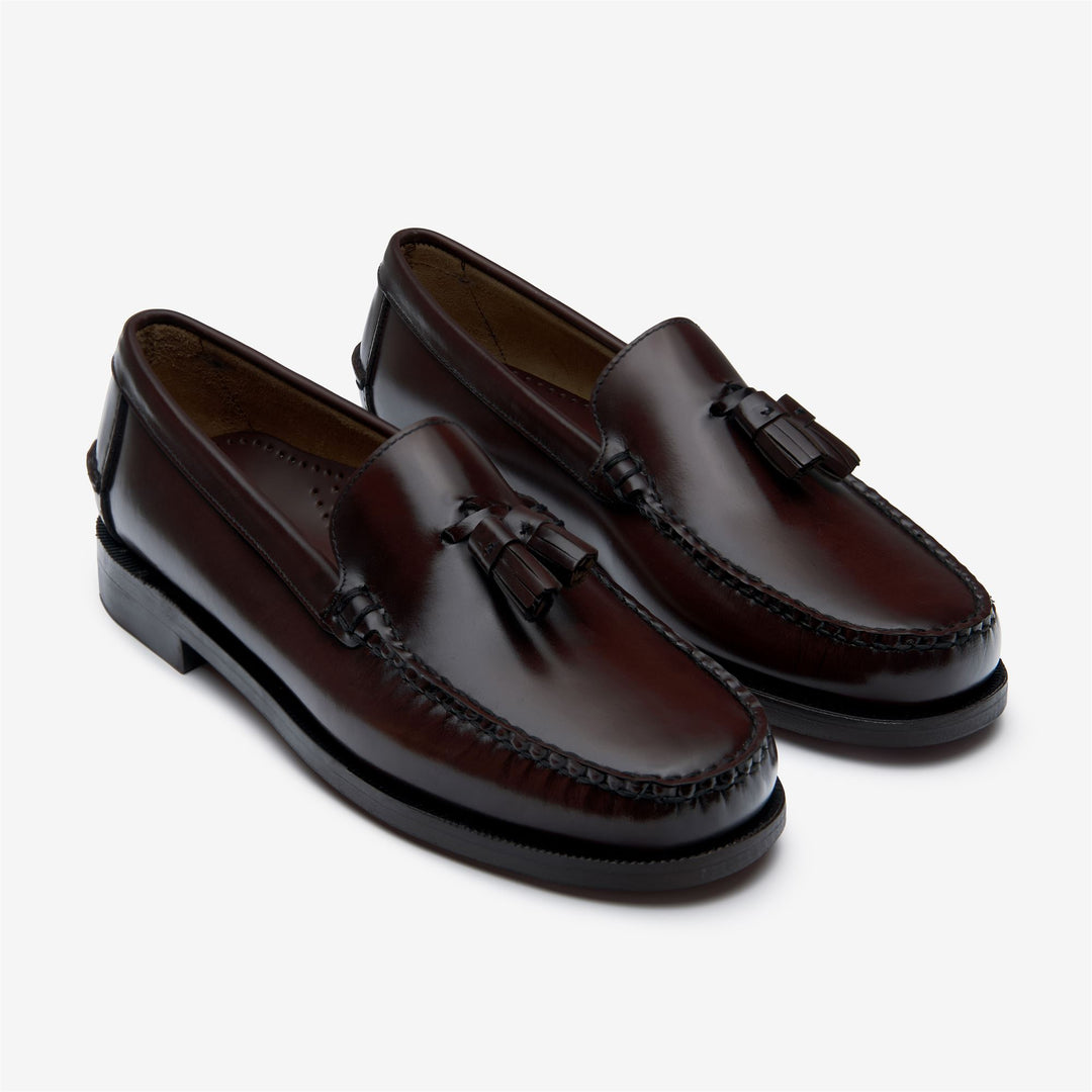 Burgunderbraune Herren Business Mokassin Loafer mit Ledersohle main