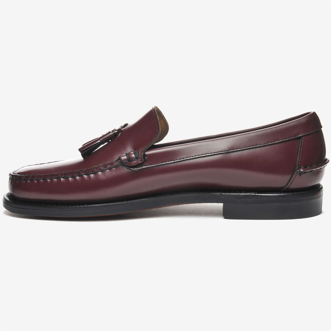 Garnet Brown Men's Business Moccasin Loafers with Leather Sole main