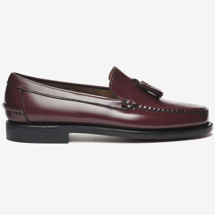 Garnet Brown Men's Business Moccasin Loafers with Leather Sole 1