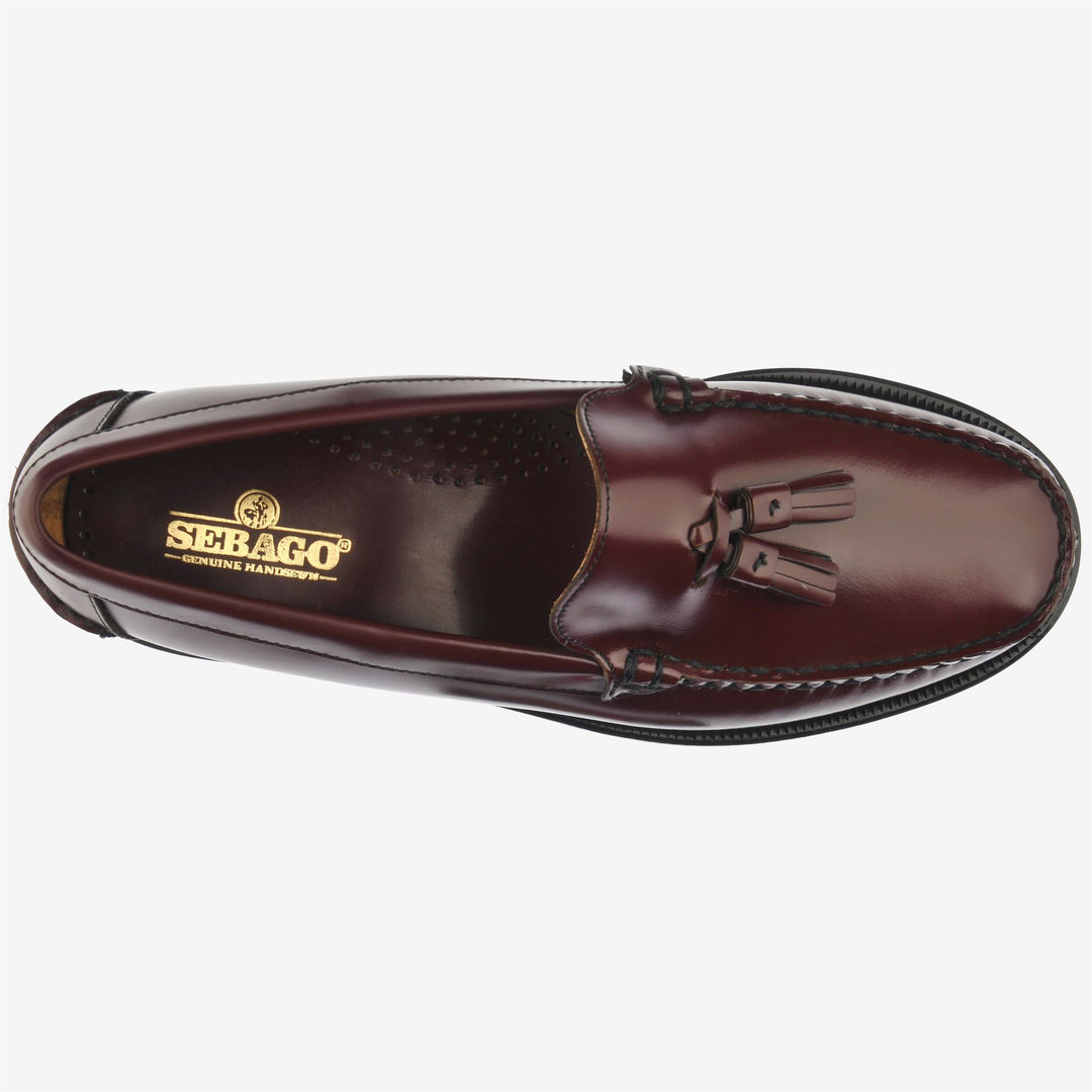Garnet Brown Men's Business Moccasin Loafers with Leather Sole main