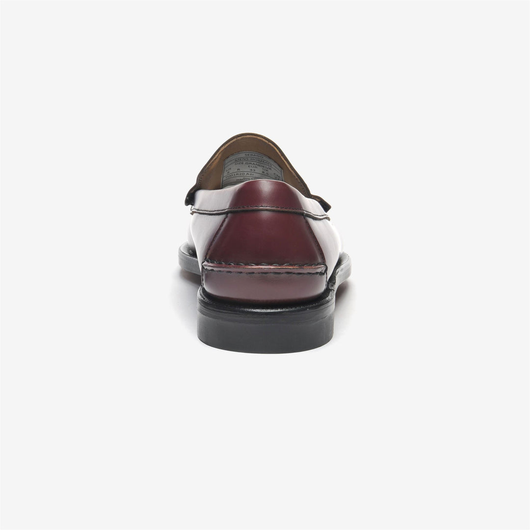 Garnet Brown Men's Business Moccasin Loafers with Leather Sole main