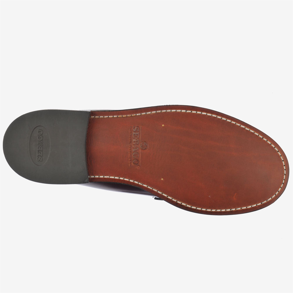 Garnet Brown Men's Business Moccasin Loafers with Leather Sole 02