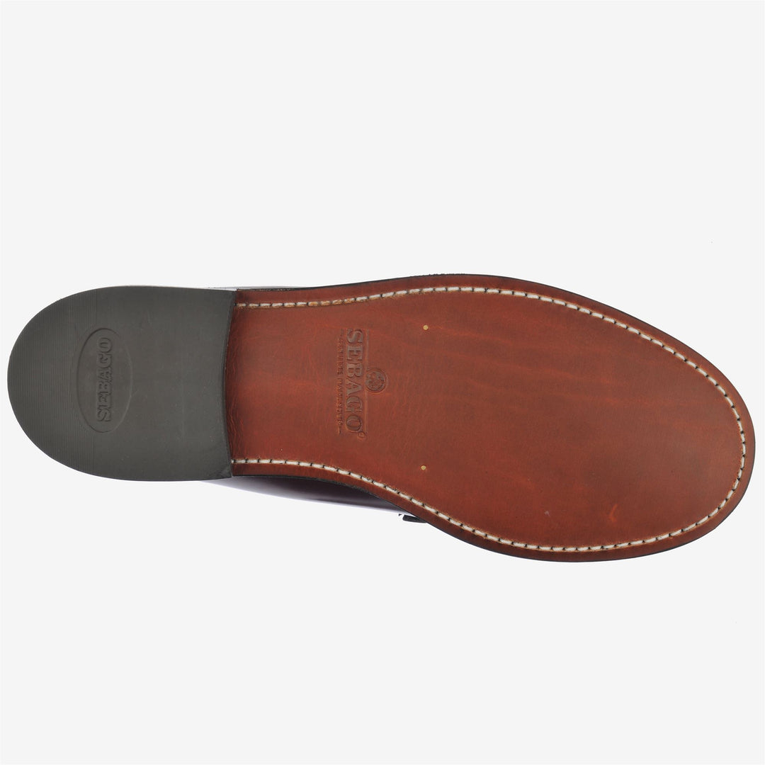 Garnet Brown Men's Business Moccasin Loafers with Leather Sole main