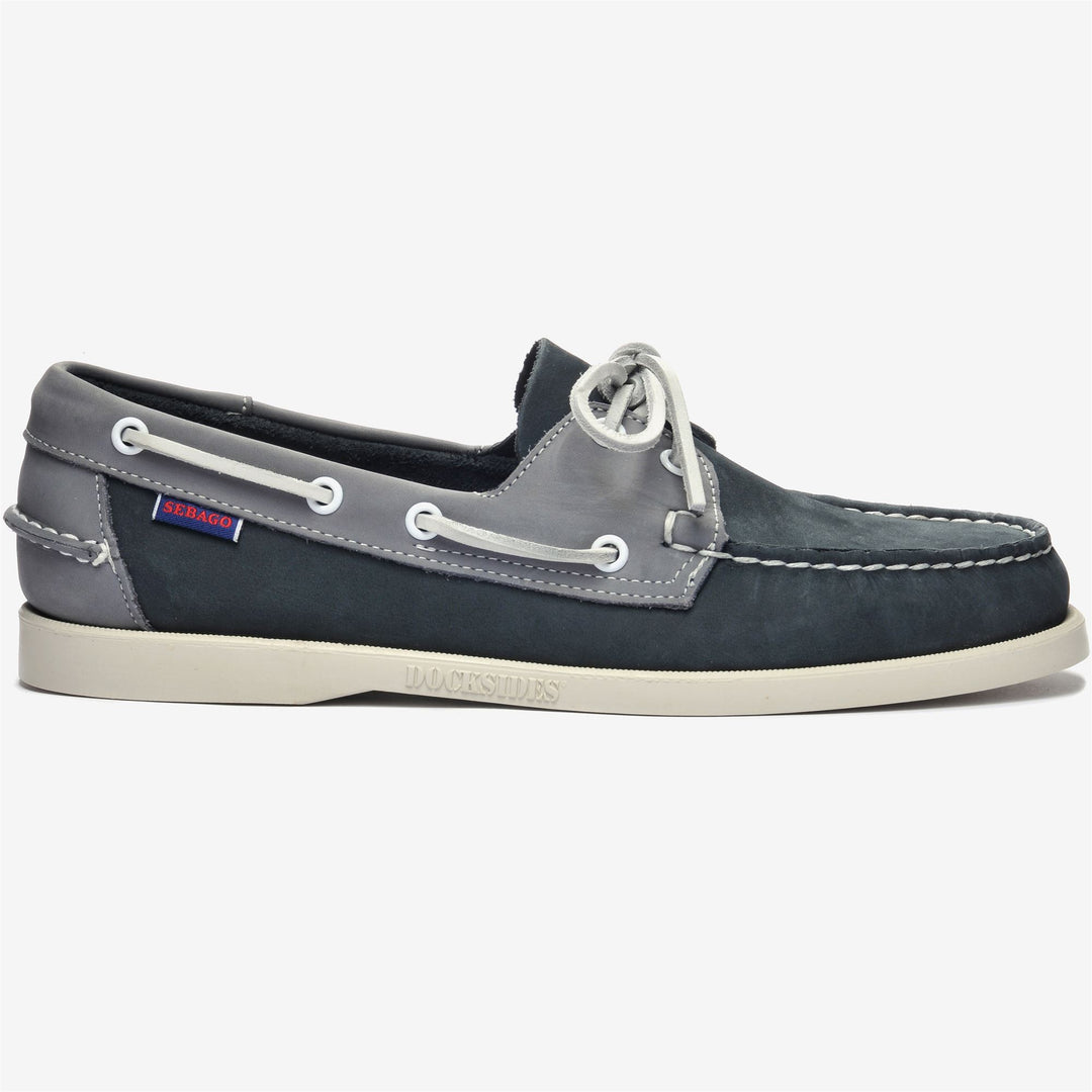 Navy Grey Men's Nautical Moccasin Docksides for Yachting 01
