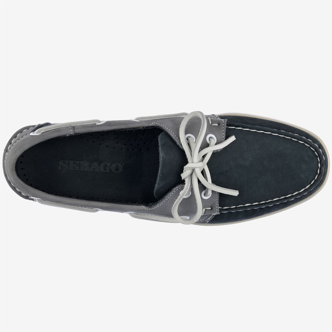 Navy Grey Men's Nautical Moccasin Docksides for Yachting main