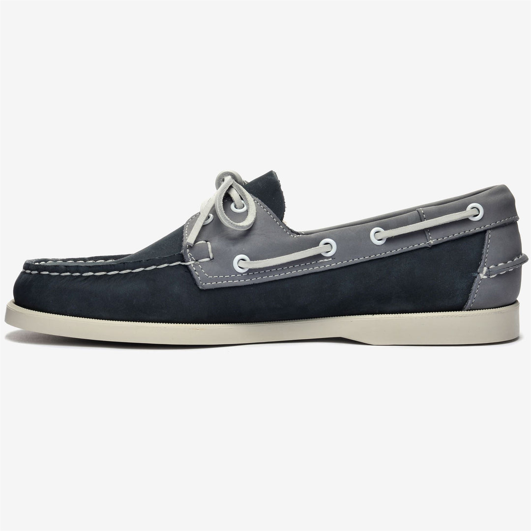 Navy Grey Men's Nautical Moccasin Docksides for Yachting main