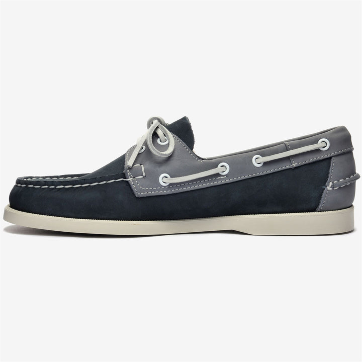 Navy Grey Men's Nautical Moccasin Docksides for Yachting 3