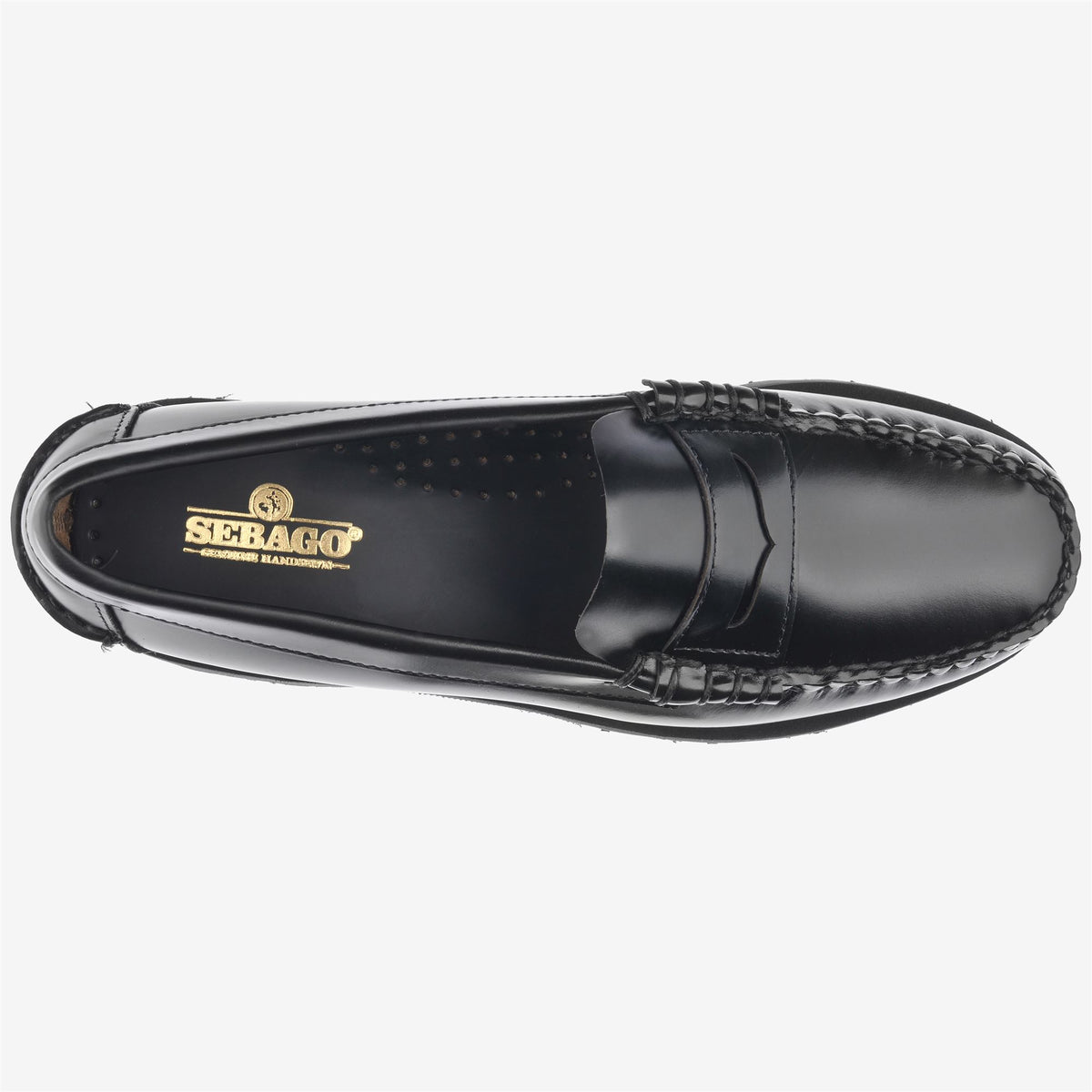Mocassino senza lacci in pelle nero da donna