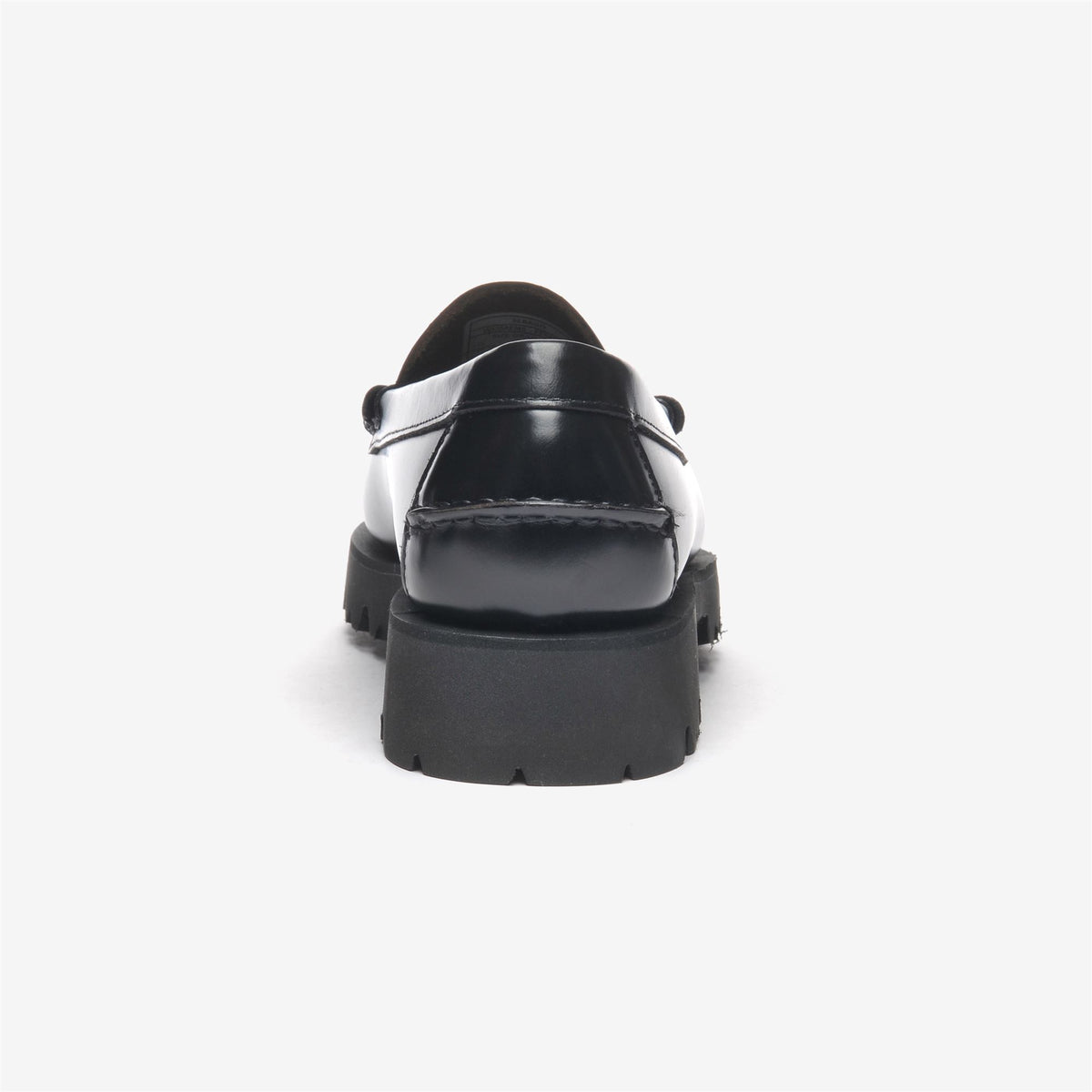Mocassino senza lacci in pelle nero da donna