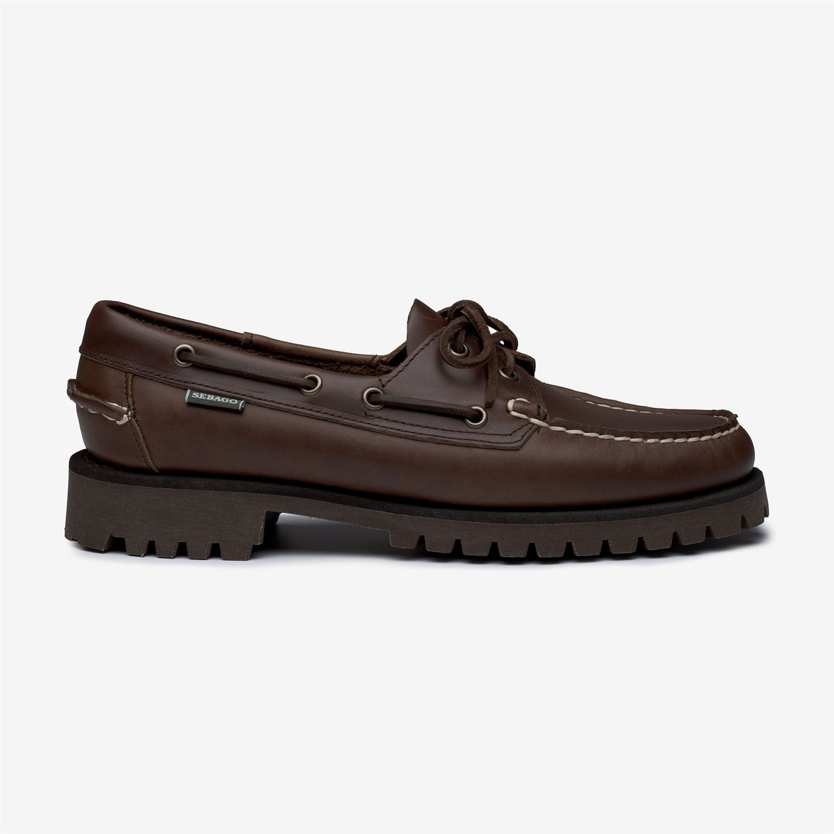 Docksides_Woman_RANGER WAXY WOMAN_Moccasin_Total Dk Brown - Brown Seal - Commercial 1