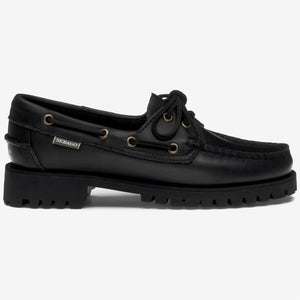 RANGER WAXY WOMAN - Docksides - Moccasin - Woman - Total Black-Black