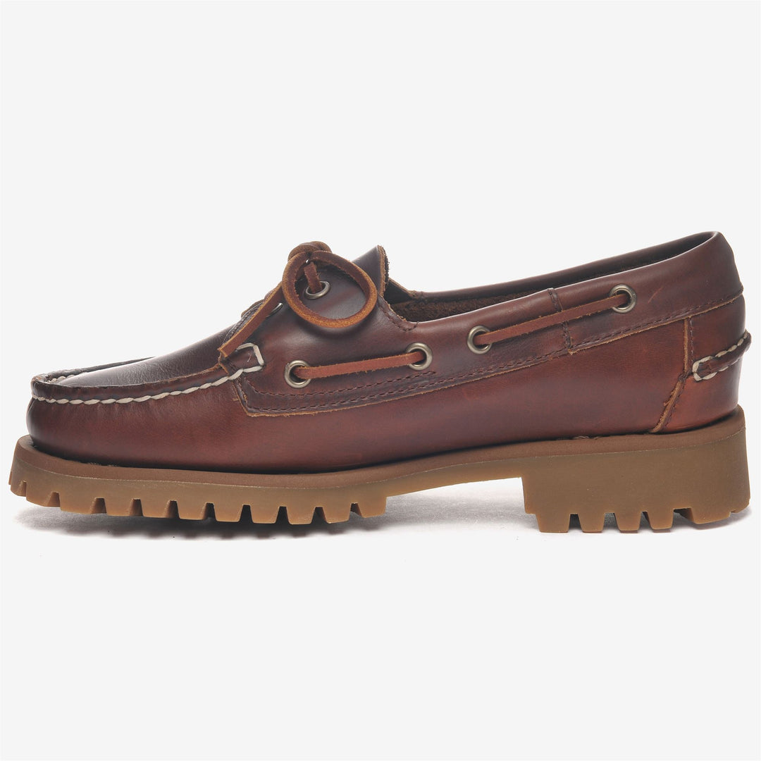 Brown Women's Leather Moccasin Footwear for Leisure main