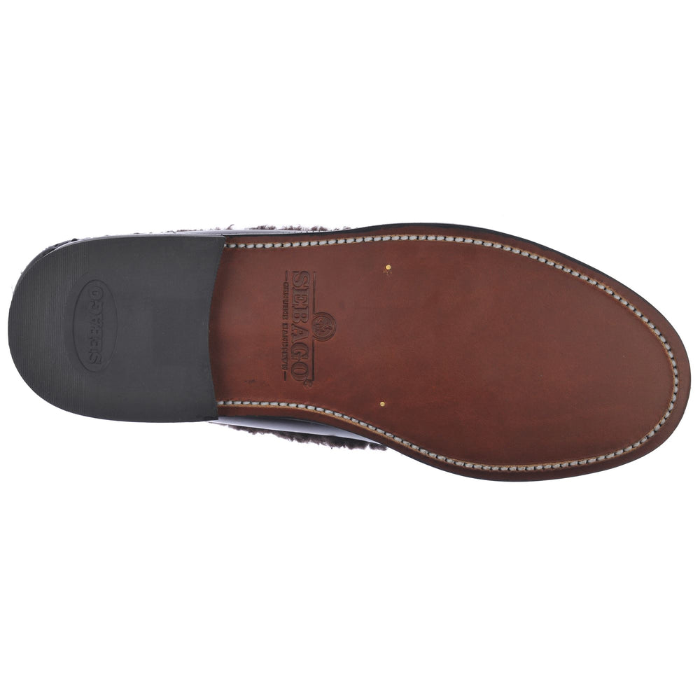 Dark Brown Women's Sheepskin Moccasin Loafers for Business 02