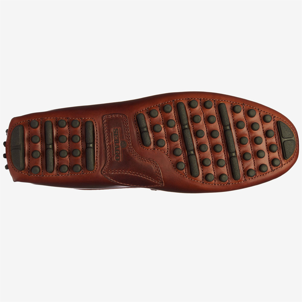 Brown Men's Leather Driving Slip-On Moccasins 02