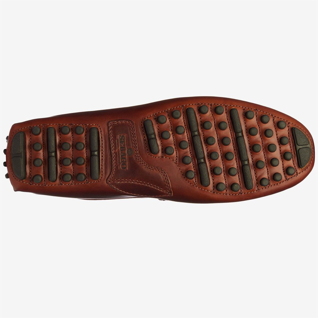 Mocasines de conducción de cuero marrón para hombre main