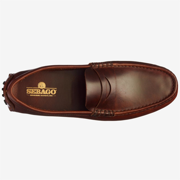 Mocasines de conducción de cuero marrón para hombre 4