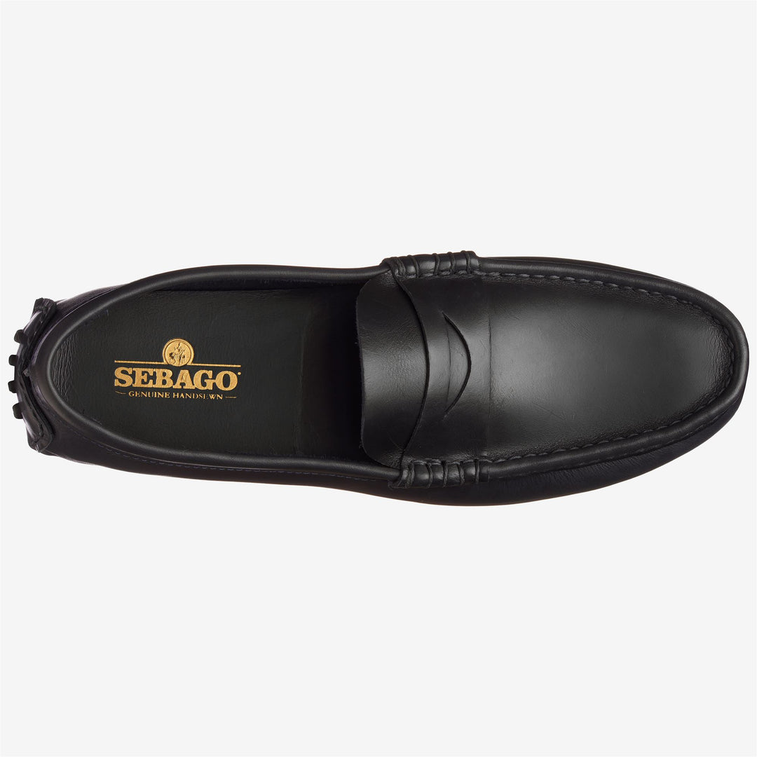 Marineblaue Herren-Schlupfmokassins aus Leder zum Fahren main