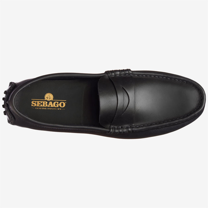 Marineblaue Herren-Schlupfmokassins aus Leder zum Fahren 4