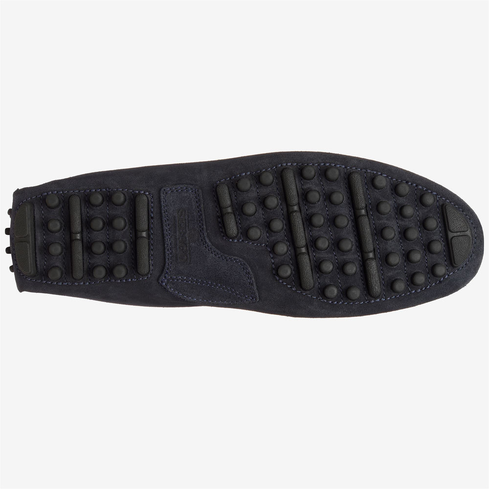 Mocassini da Guida Uomo in Suede Blu Navy Slip-On 02
