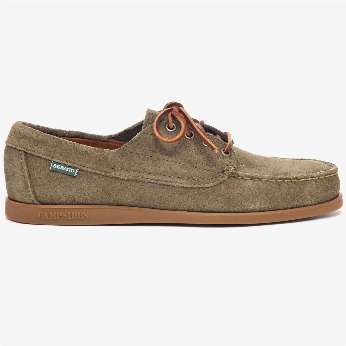 Green Men's Suede Boat Shoe