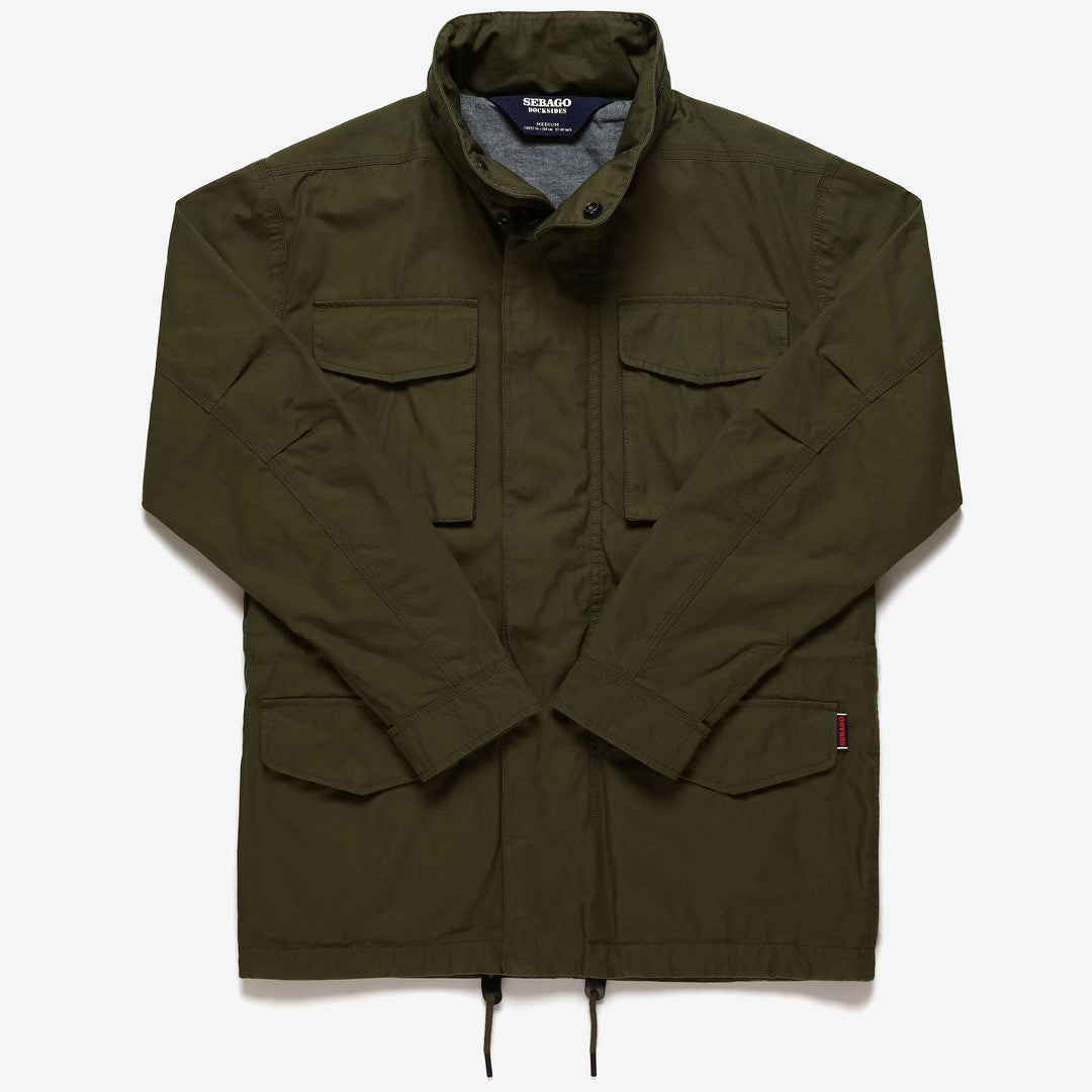 Green Men's Yachting Mid Jacket with Functional Pockets 01