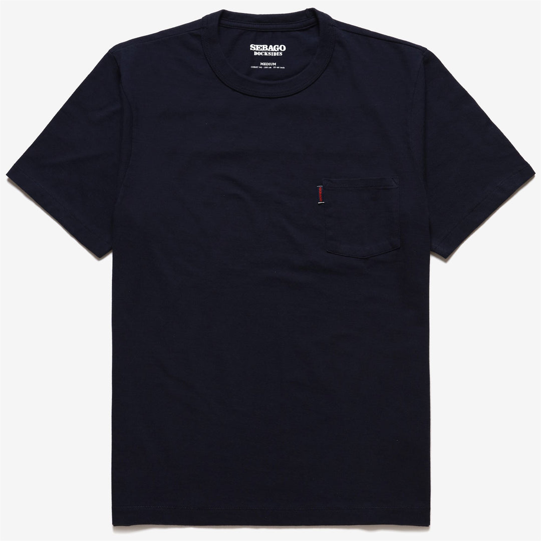 T-Shirt da Vela Uomo Blu Marino con Tasca e Logo 01