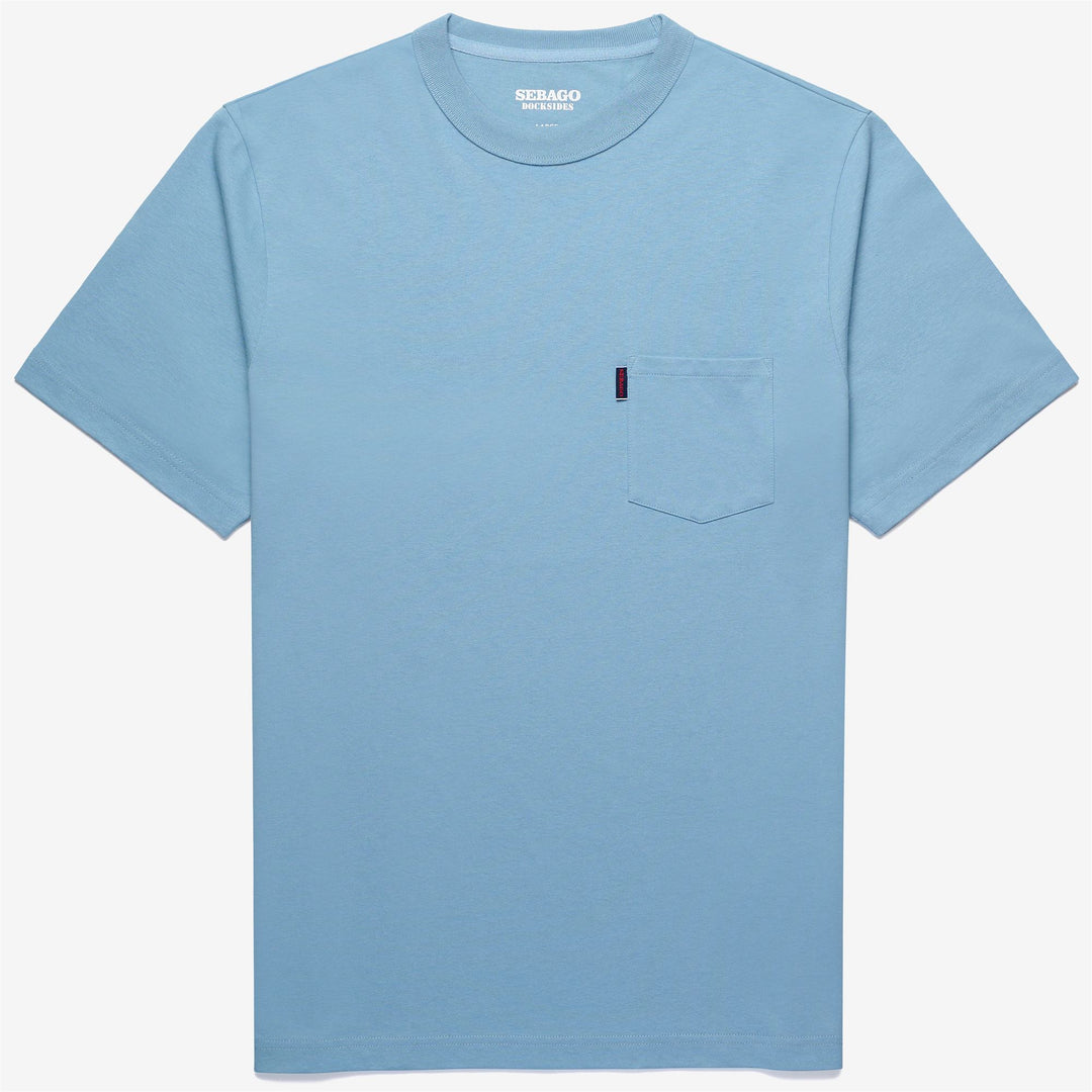 T-shirt bleu pour homme avec poche et motif inspiré de la marine 01