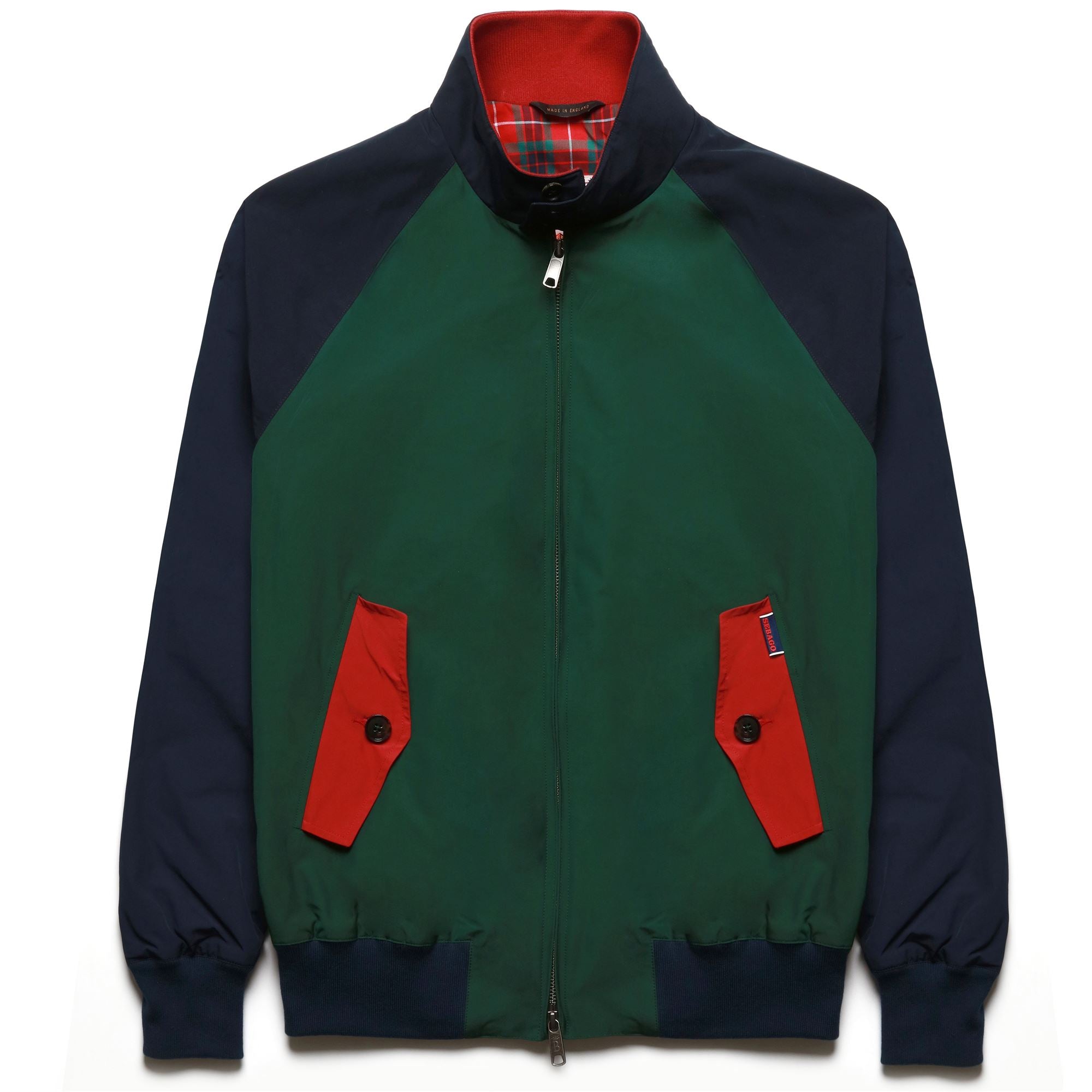 BRCPS0682 G9 COLOUR BLOCK SEB Jackets Short Man BLUE NAVY BORDEAUX GREEN