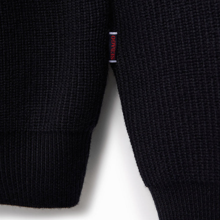 Marine Blue Unisex Yachting Knitwear Pullover in Wool 3
