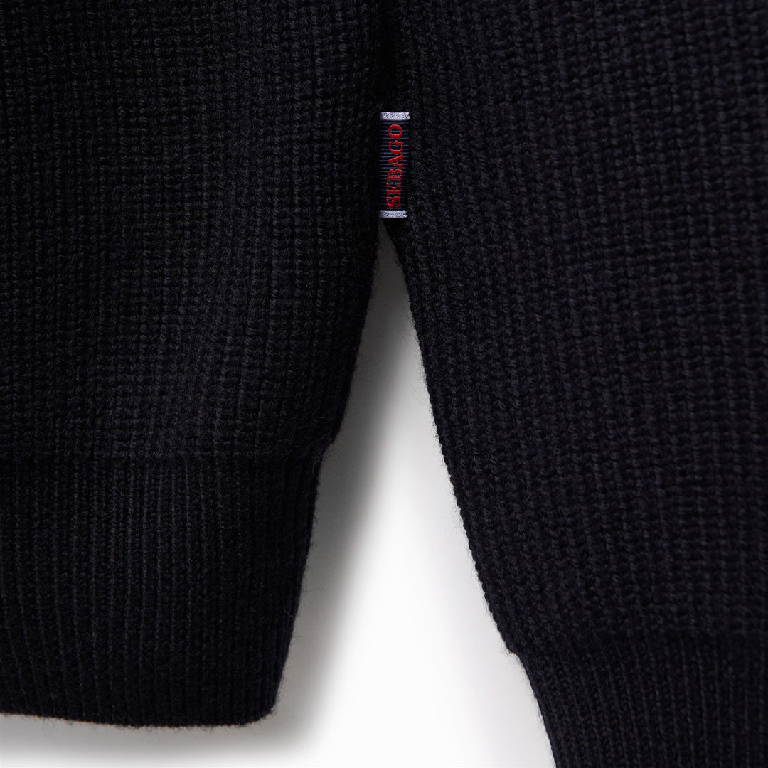Marine Blue Unisex Yachting Knitwear Pullover in Wool main