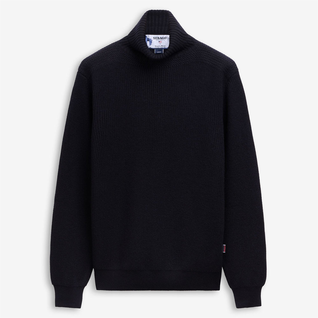 Marine Blue Unisex Yachting Knitwear Pullover in Wool main
