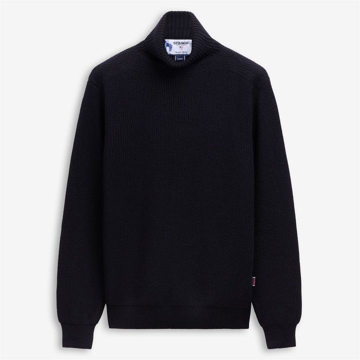 Marine Blue Unisex Yachting Knitwear Pullover in Wool 1