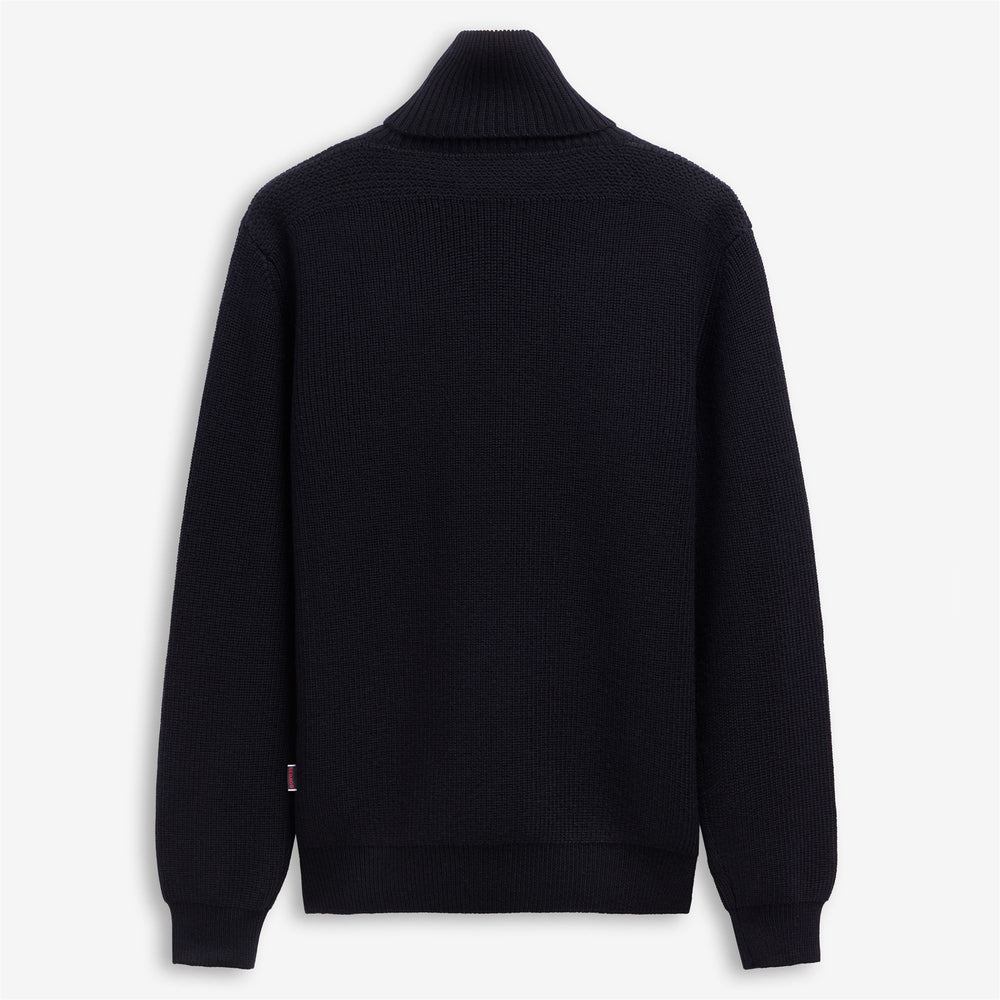 Marine Blue Unisex Yachting Knitwear Pullover in Wool 02