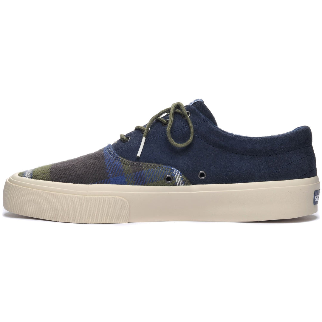 Navy Blue Men's Low Cut Yachting Sneakers with Rubber Outsole main