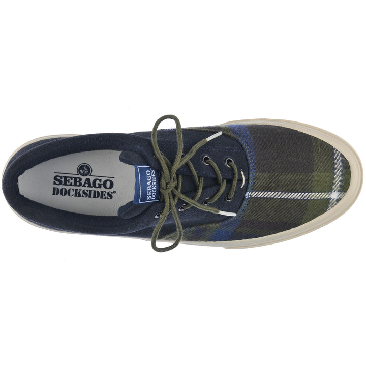 Navy Blue Men's Low Cut Yachting Sneakers with Rubber Outsole 4