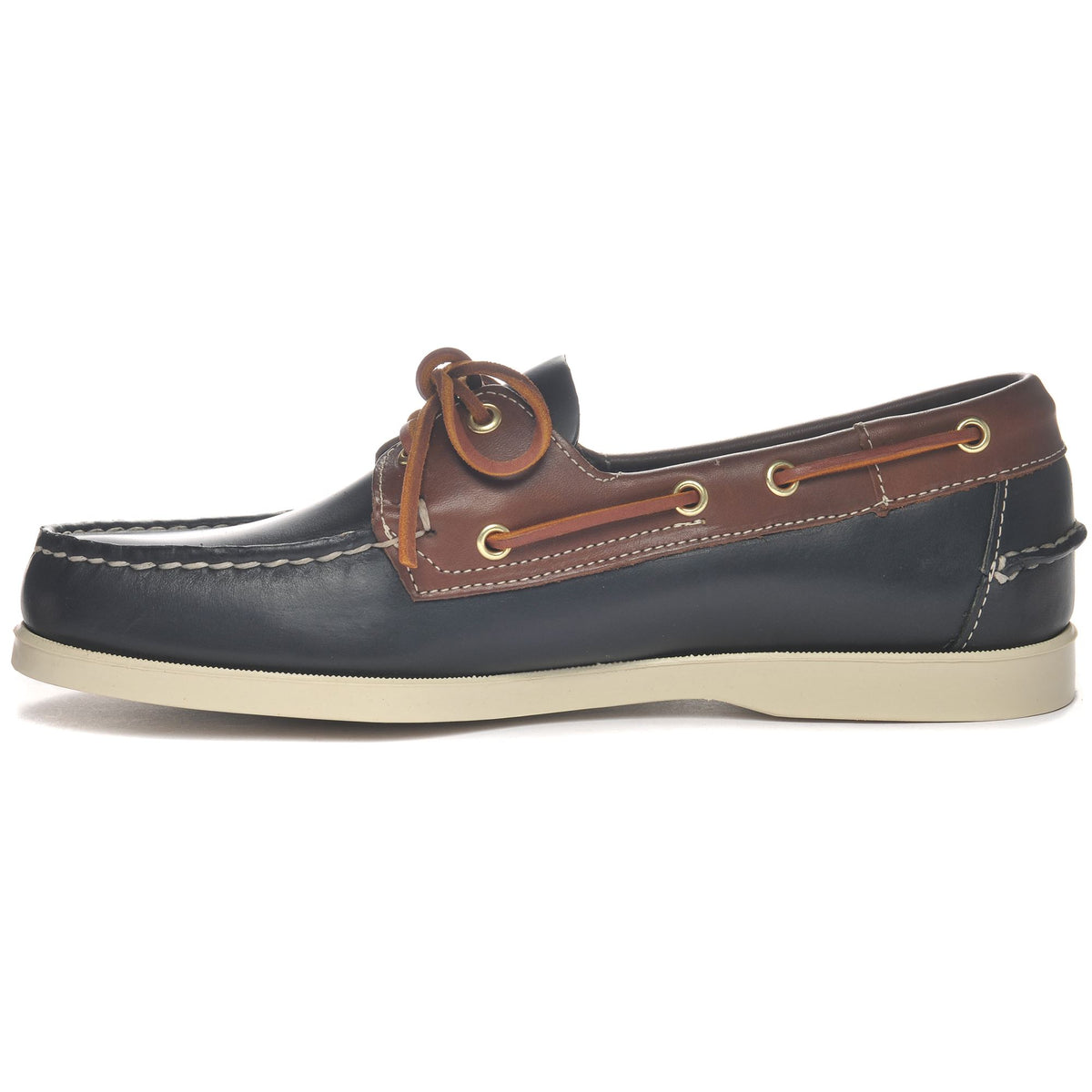 Brown Men's Waxed Leather Boat Shoe