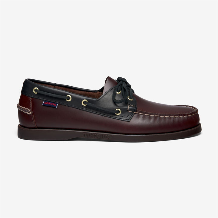 Black Brown Men's Waxed Leather Moccasin Boat Shoes for Yachting 1