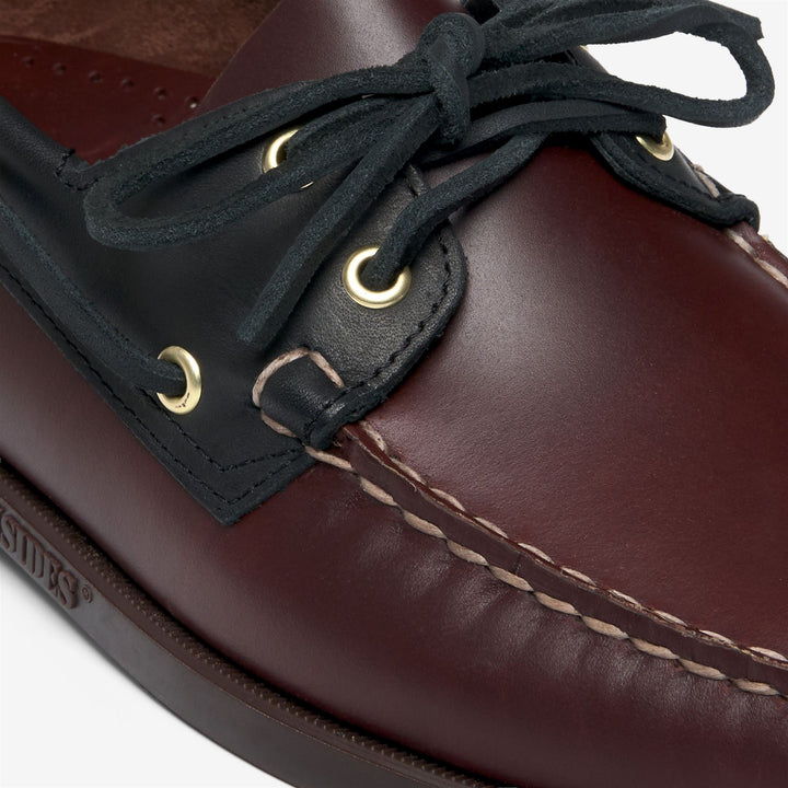 Black Brown Men's Waxed Leather Moccasin Boat Shoes for Yachting 6