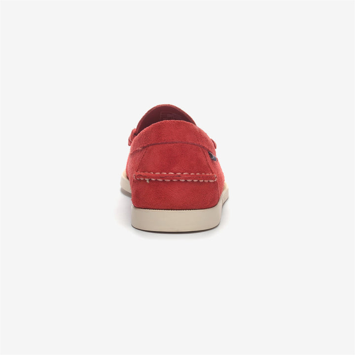 Mocassins de yachting marron et rouge pour homme 5