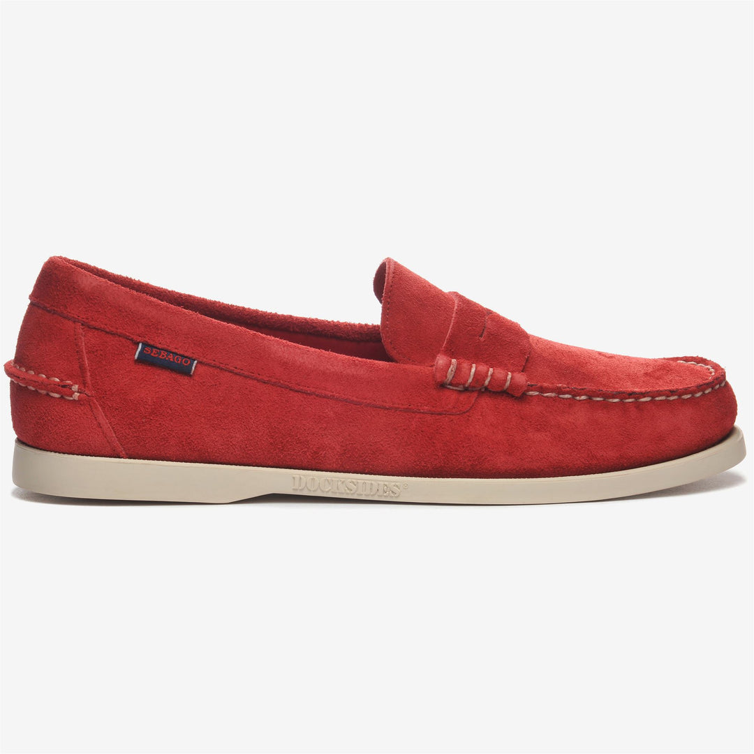 Brown Red Men's Yachting Moccasin Slip-On Footwear 01