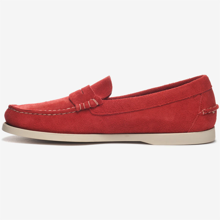 Mocassins de yachting marron et rouge pour homme 3