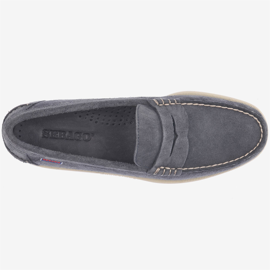 Mocassins de yachting bleu violet pour homme main