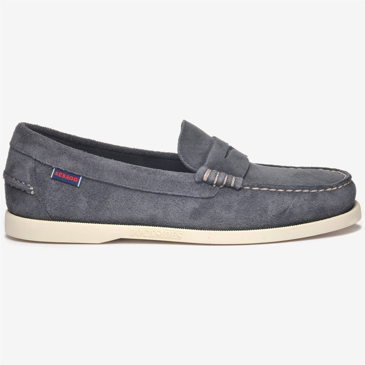 Mocassins de yachting bleu violet pour homme 1