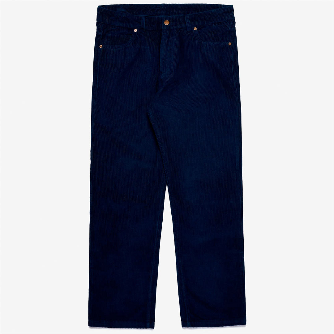 Marine Blue Men's Leisure 5-Pocket Pants in Durable Cotton 01