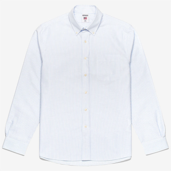 Azure Blue Men's Yachting Button-Down Cotton Shirt | Sebago