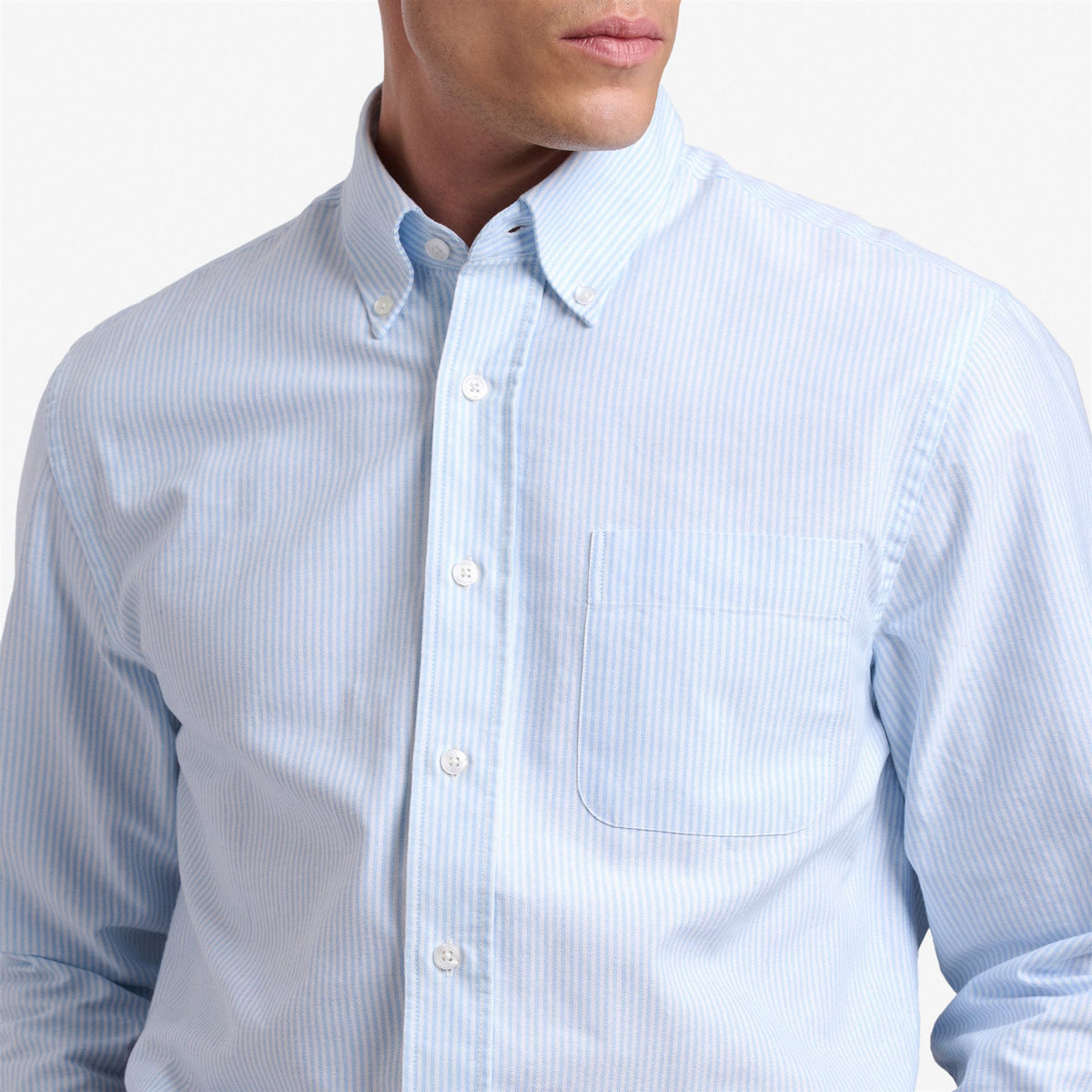 White Men's Cotton Oxford Shirt