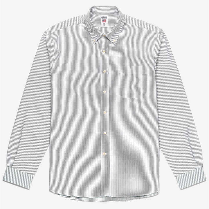 Blau-weißes Herren-Yachting-Button-Down-Baumwollhemd 1